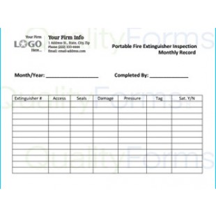 Fire Extinguisher Inspection Checklist Excel from www.qualityforms.com