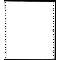 9-1/2 x 11" Continuous Paper  18# White, 1 Part, Side Perfs