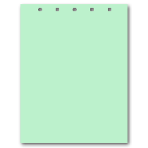 Green Paper With 5 Holes on Top