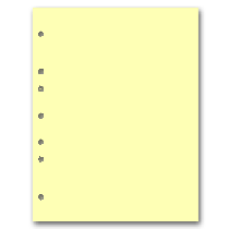 Canary Paper With 5 Holes on Left