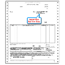 Straight Bill of Lading Continuous - WITH CO. NAME IMPRINT -