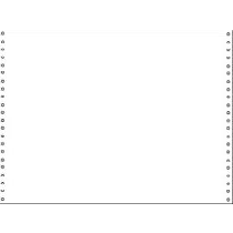 14-7/8x11" Continuous Paper  20# White, 1 Part, No Side Perfs