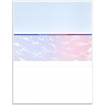 Blank Laser Middle Check Paper, Blue/Red Prismatic