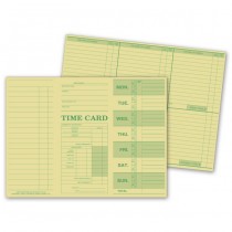 Weekly Time Card, Tag Stock, 10 3/8 X 7 3/4"