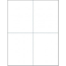 8-1/2" x 11" White Laser Cards, 4 per page Extra Heavy 