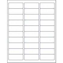 8-1/2" x 11"  30 Labels per Sheet 2.625" x 1" Each Label