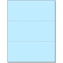 8-1/2 x 11 20# Blue Paper 2 Horizontal Perforations @ 3-2/3 & 7-1/3 from bottom 
