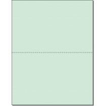 8-1/2 x 11" 20#, Green,  Perforated Paper, 1 Horizontal perf at 5-1/2"