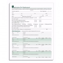 Employee Applications Records Forms, 8 1/2 X 11"