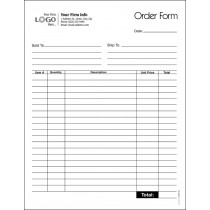 Multi Purpose Order Entry Form, Style #2