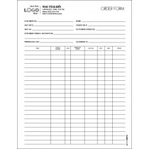 Multi Purpose Order Entry Form, Style #3