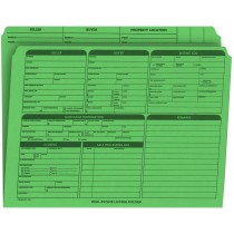 Real Estate Folder Right Panel List Letter Size, Green