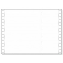 9-1/2 x 7" Continuous Paper, White,1 Part, With Extra Vertical Perforation