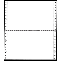 9-1/2 x 5-1/2" Continuous Paper, White, 4 Part, Side Perfs