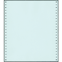 9-1/2 x 11" Continuous Paper 20# Blue, 1 Part, Side Perfs