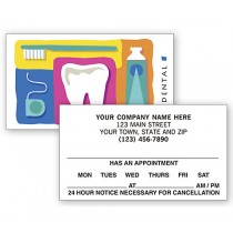 Dental 2 Sided Appointment Cards, Dental Reminder Design