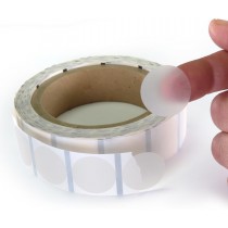 Wafer Tab Seals, 1" circular , Translucent