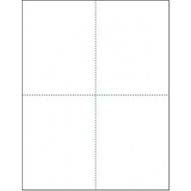 8-1/2 x 11" Sheet with 1 vert. perf  in 1 Horizontal perf @ the center