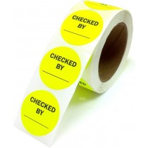 2" Inventory Control/Date 500 Permanent Labels  Green “Checked by” Labels  3" Core