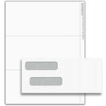 2023 3 UP Laser W-2 Forms, Employee Copy, Horizontal Format (100 Blank Sheets & Envelopes)