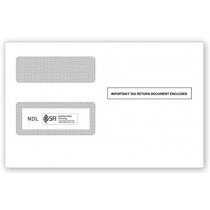 2025 1099 2-Up Double-Window Envelope, Self-Seal
