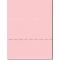8-1/2 x 11 20# Pink Paper 2 Horizontal Perforations @ 3-2/3 & 7-1/3 from bottom 