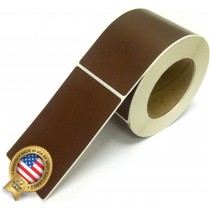 Rectangle Inventory Color Coding Labels - Brown - 3 x 5