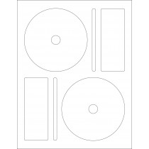 8-1/2 x 11  CD/DVD Label 2 per Page