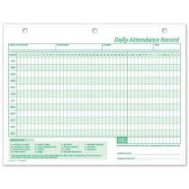Employee Attendance Records Forms, 11 X 8 1/2"