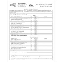 Forklift saftey Inspection Checklist Form