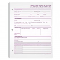 Employment application forms 8.5 x 11'' 