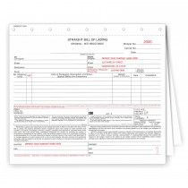 Straight Bill of Lading - WITH CO. NAME IMPRINT -
