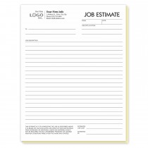Job Estimate Forms, 8 1/2 X 11"