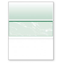 Blank Laser Middle Check Paper, Green