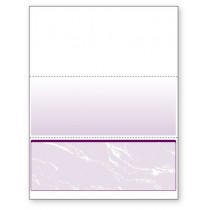 Blank Laser Bottom Check Paper, Purple