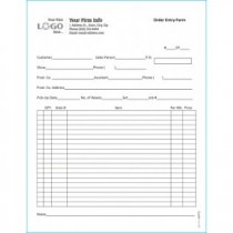 Multi Purpose Order Entry Form, Style #1