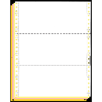 9-1/2 x 3-2/3" Continuous Computer Paper, Color, 4 Part, Side Perfs