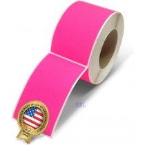 Rectangle Inventory Color Coding Labels - Pink - 3 x 5