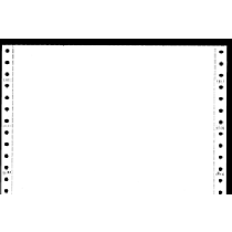 9-1/2 x 7" Continuous Paper, 20# White, 1 Part, Side Perfs