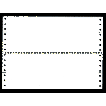 9-1/2 x 3-1/2" Continuous Paper, 20# White, 1 Part, Side Perfs