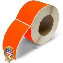 Rectangle Inventory Color Coding Labels - Red - 3 x 5