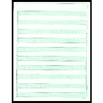 8-1/2 X 11", 1/2" Green Bar Paper,  20#