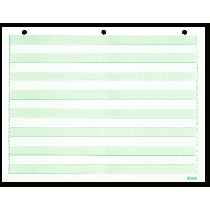 11 x 8-1/2", 1/2" Green Bar Paper, With 3 Hole Punch 20#