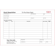 Stock Requisition Form, 5-1/2 X 8-1/2"