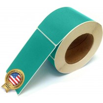 Rectangle Inventory Color Coding Labels - Teal - 3 x 5