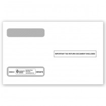 2025 4-Up Horiz. Laser W-2 Double-Window Envelope, Self-Seal
