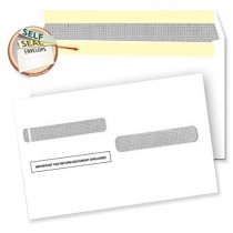 2025 4-Up Box Laser W-2 Double-Window Envelope, Self-Seal
