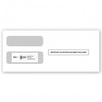 2025 1099 3-Up Double-Window Envelope (Stub On)