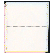 9-1/2 x 5-1/2" Continuous Paper, Color, 3 Part, Side Perfs