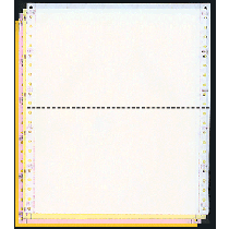 9-1/2 x 5-1/2" Continuous Paper, Color, 4 Part, Side Perfs